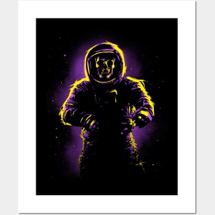 Psychedelic Astronaut skull Posters and Art